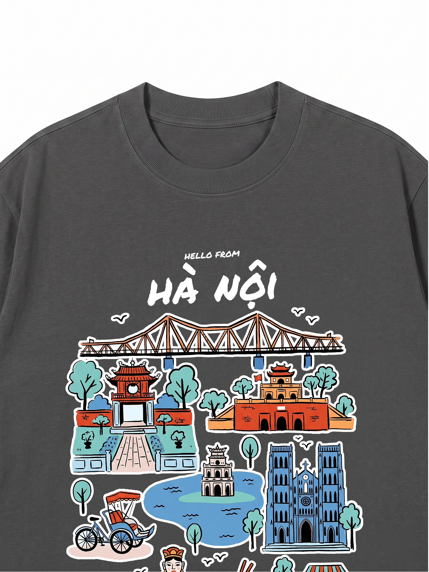 Áo Thun Relaxed Fit Hello From Hà Nội