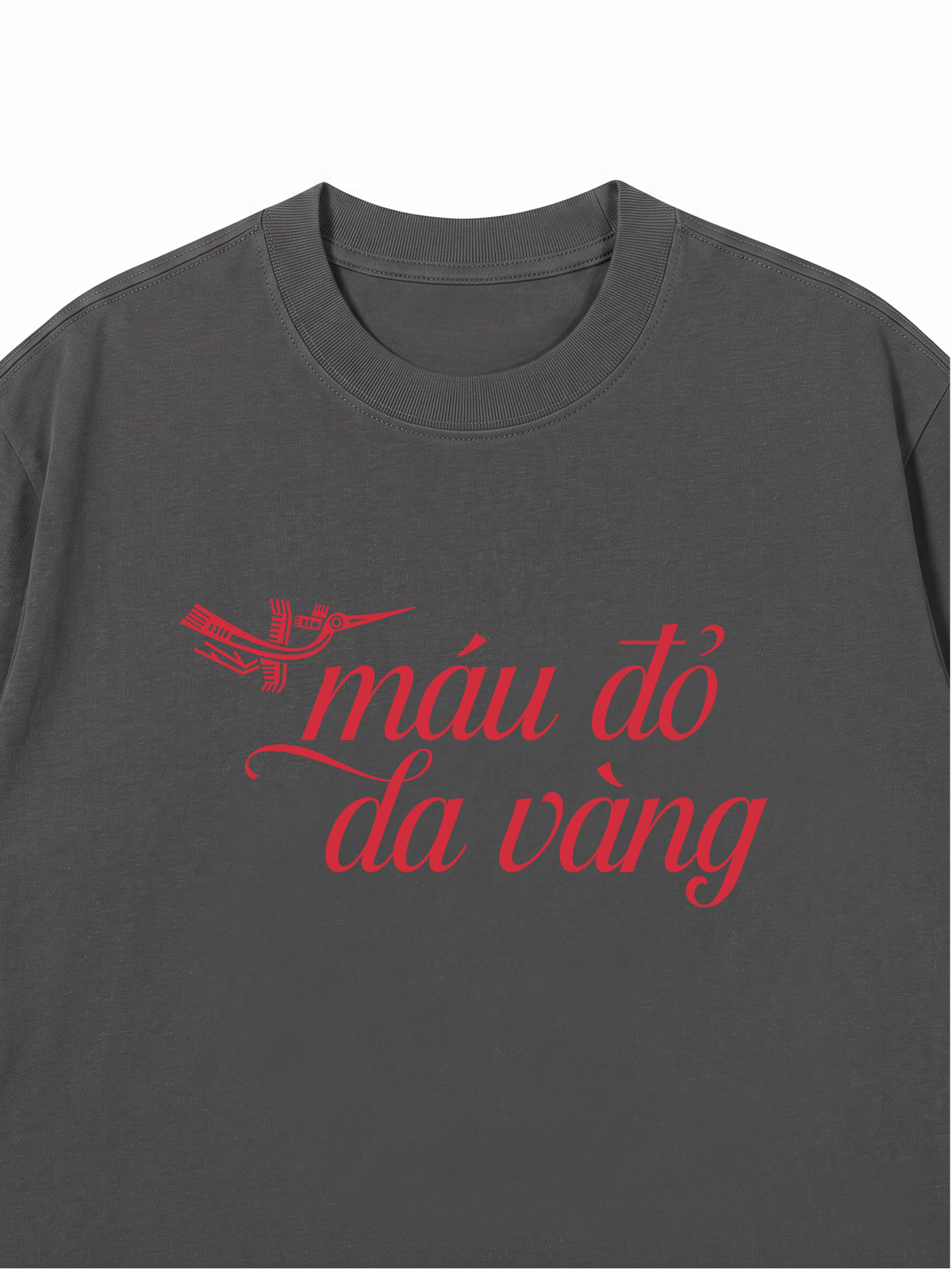 Áo Thun Relaxed Fit Máu Đỏ Da Vàng