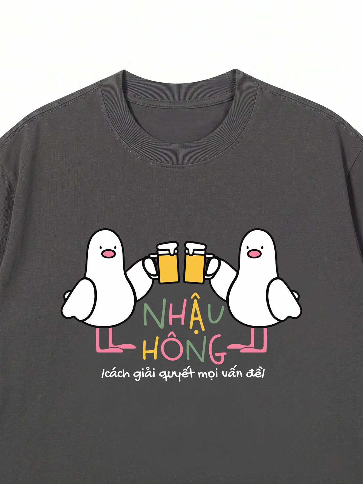 Áo Thun Relaxed Fit Nhậu Hông