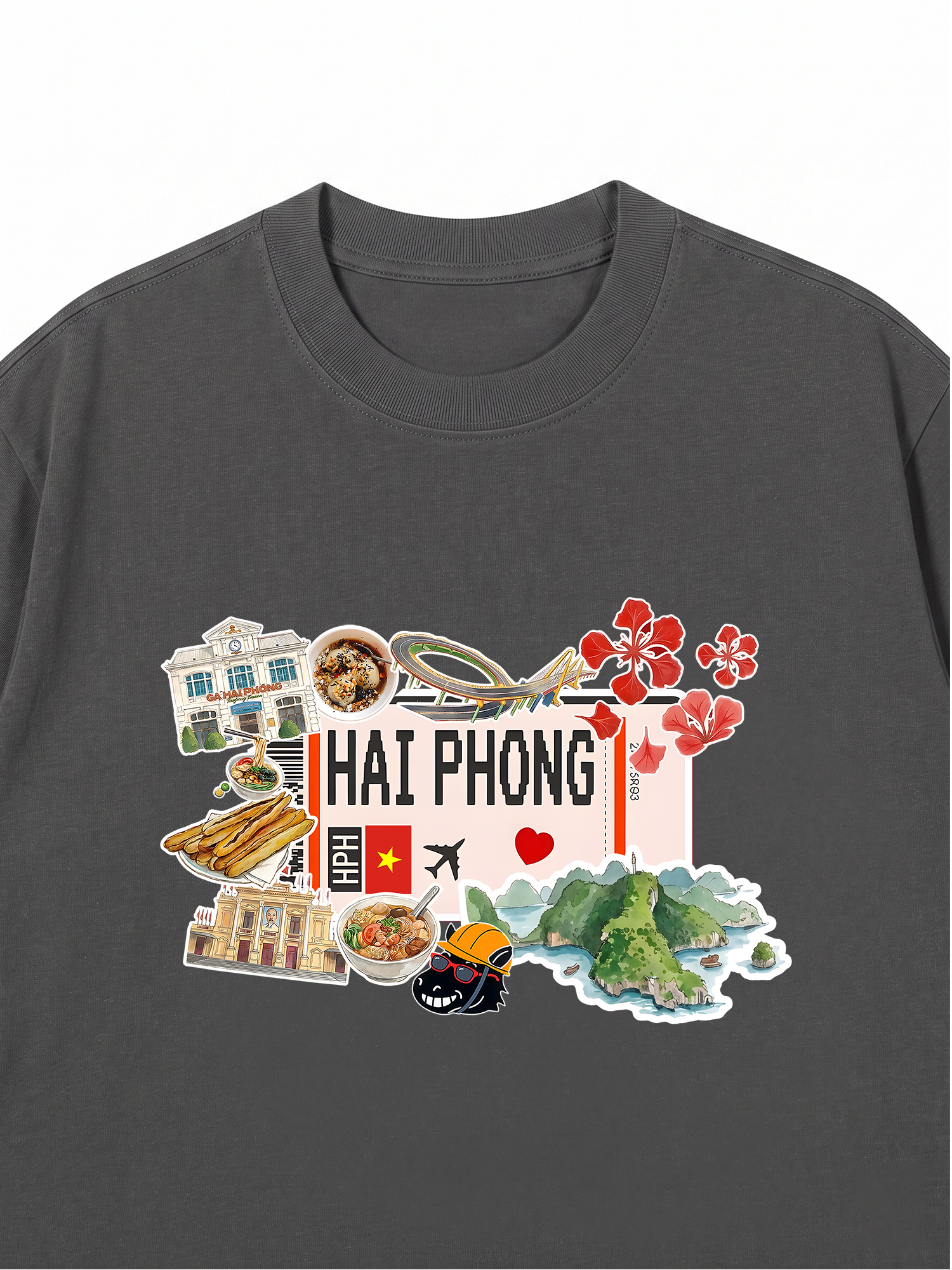Áo Thun Relaxed Fit Du Lịch Hải Phòng