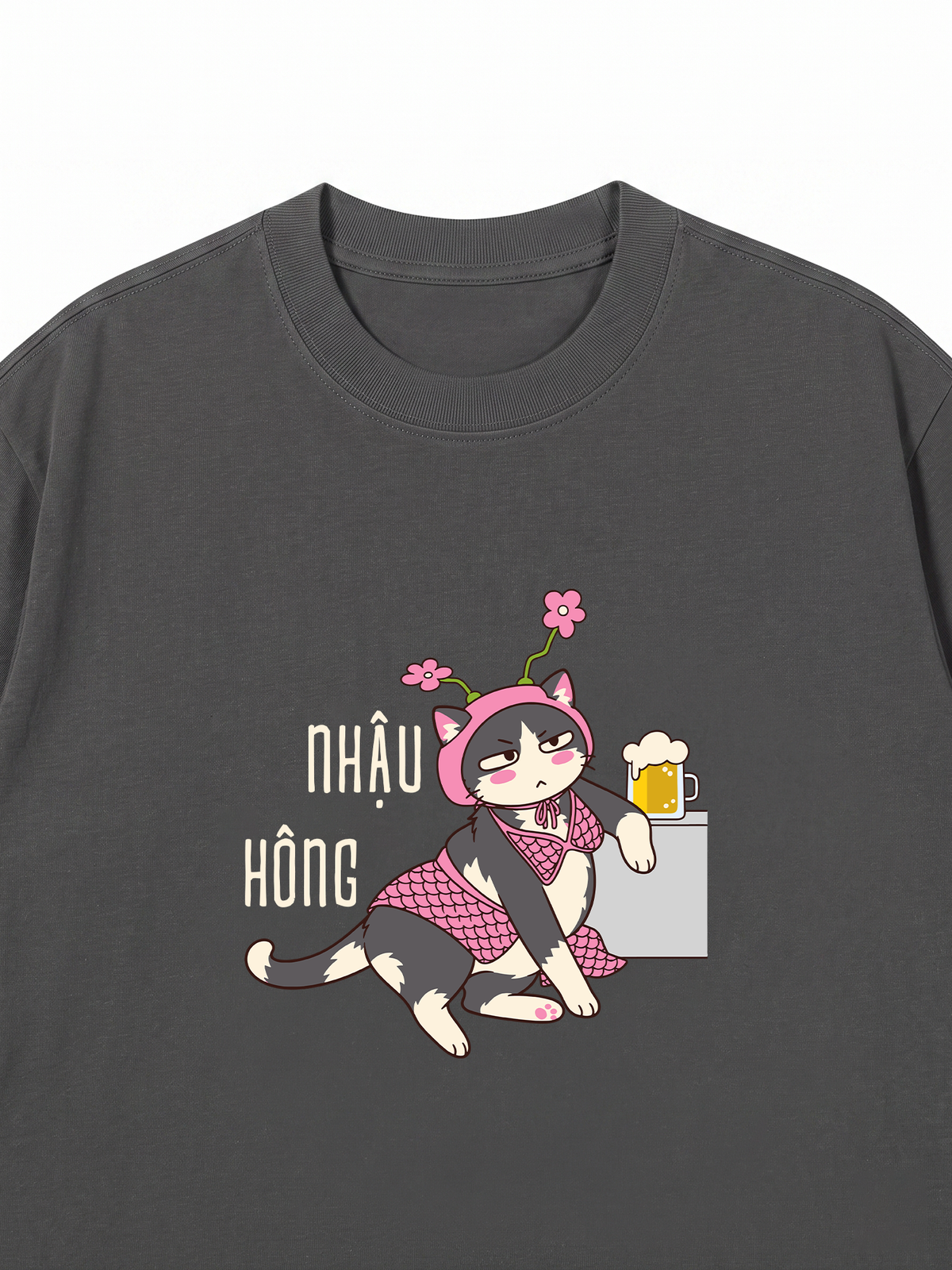 Áo Thun Relaxed Fit Nhậu Hông