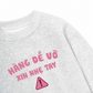 Áo Sweater Nỉ Hai Da Cẩn Thận Vỡ