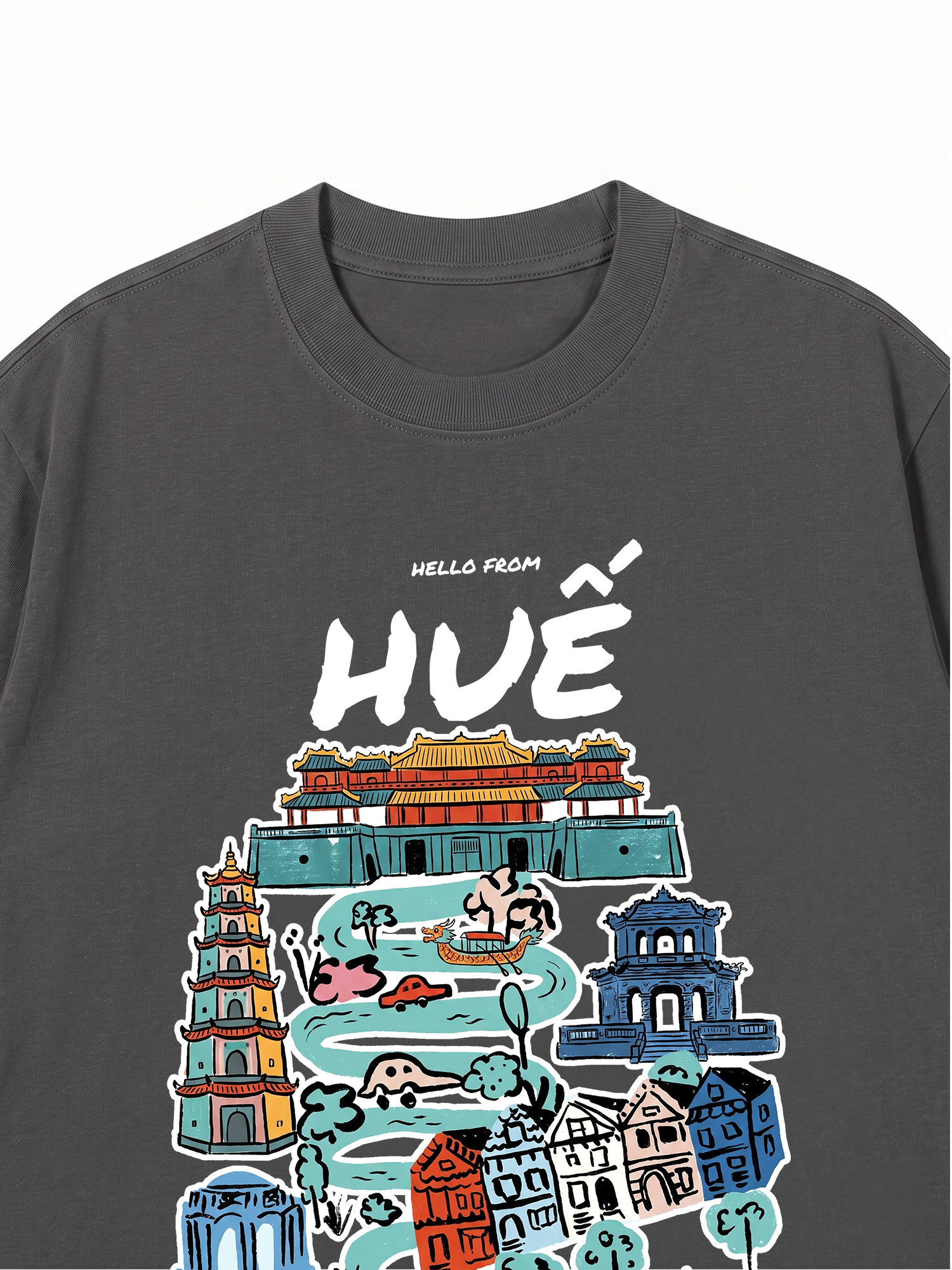 Áo Thun Relaxed Fit Hello From Huế
