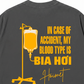 Áo Thun Relaxed Fit Blood Type Is Bia Hơi