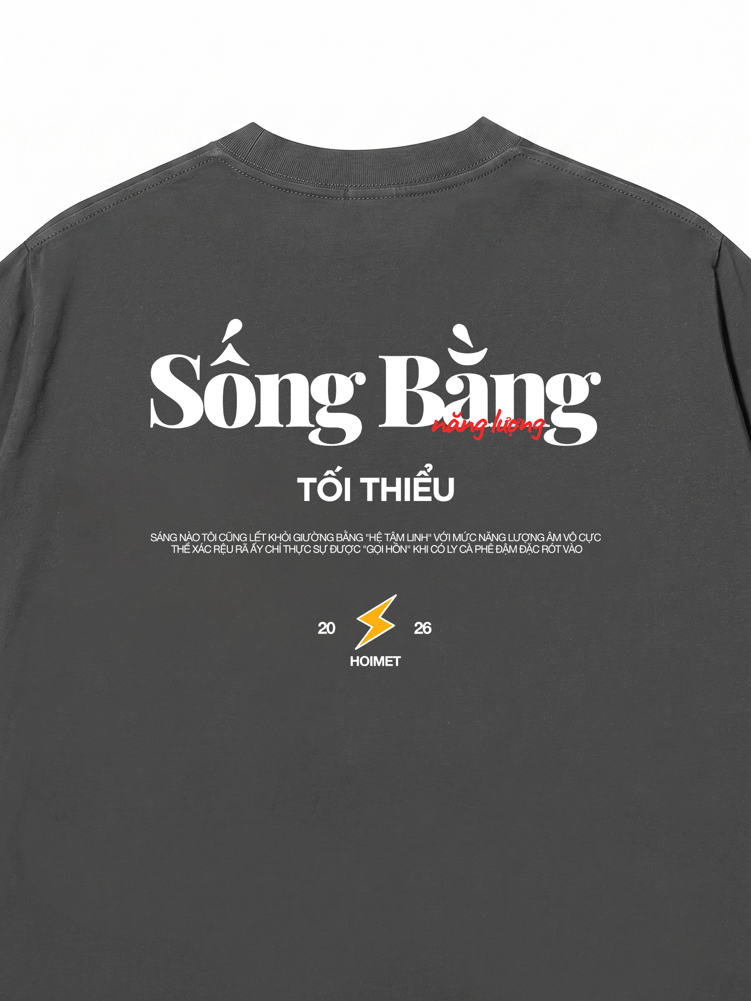 Áo Thun Relaxed Fit Sống Bằng Năng Lượng Tối Thiểu