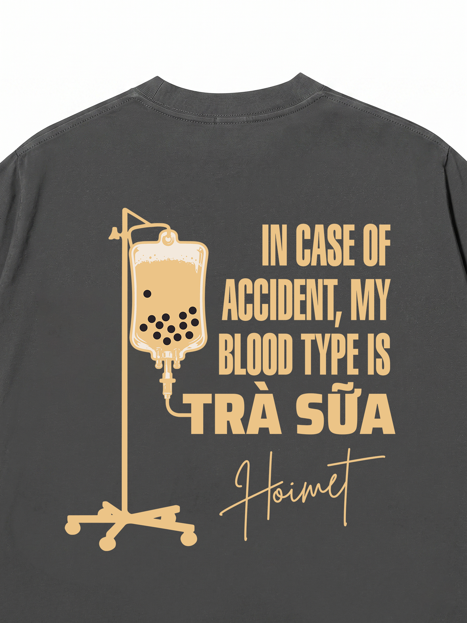 Áo Thun Relaxed Fit Blood Type Is Trà Sữa