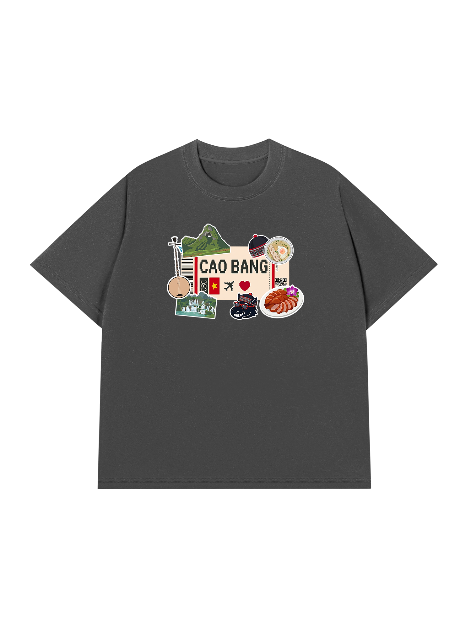 Áo Thun Relaxed Fit Du Lịch Cao Bằng