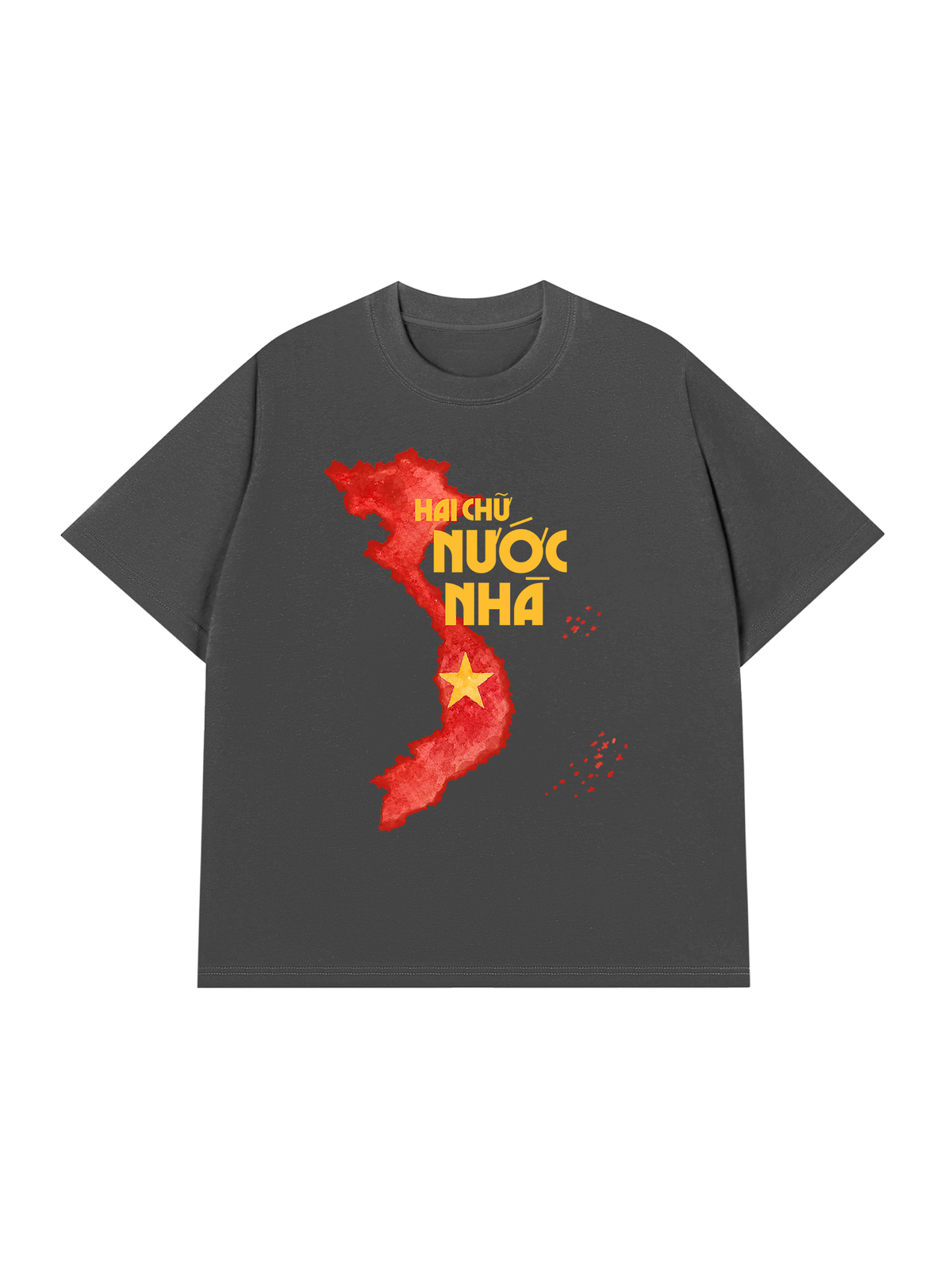 Áo Thun Relaxed Fit Hai Chữ Nước Nhà