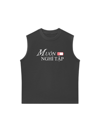 Áo Ba Lỗ Relaxed Fit Muốn Nghỉ Tập