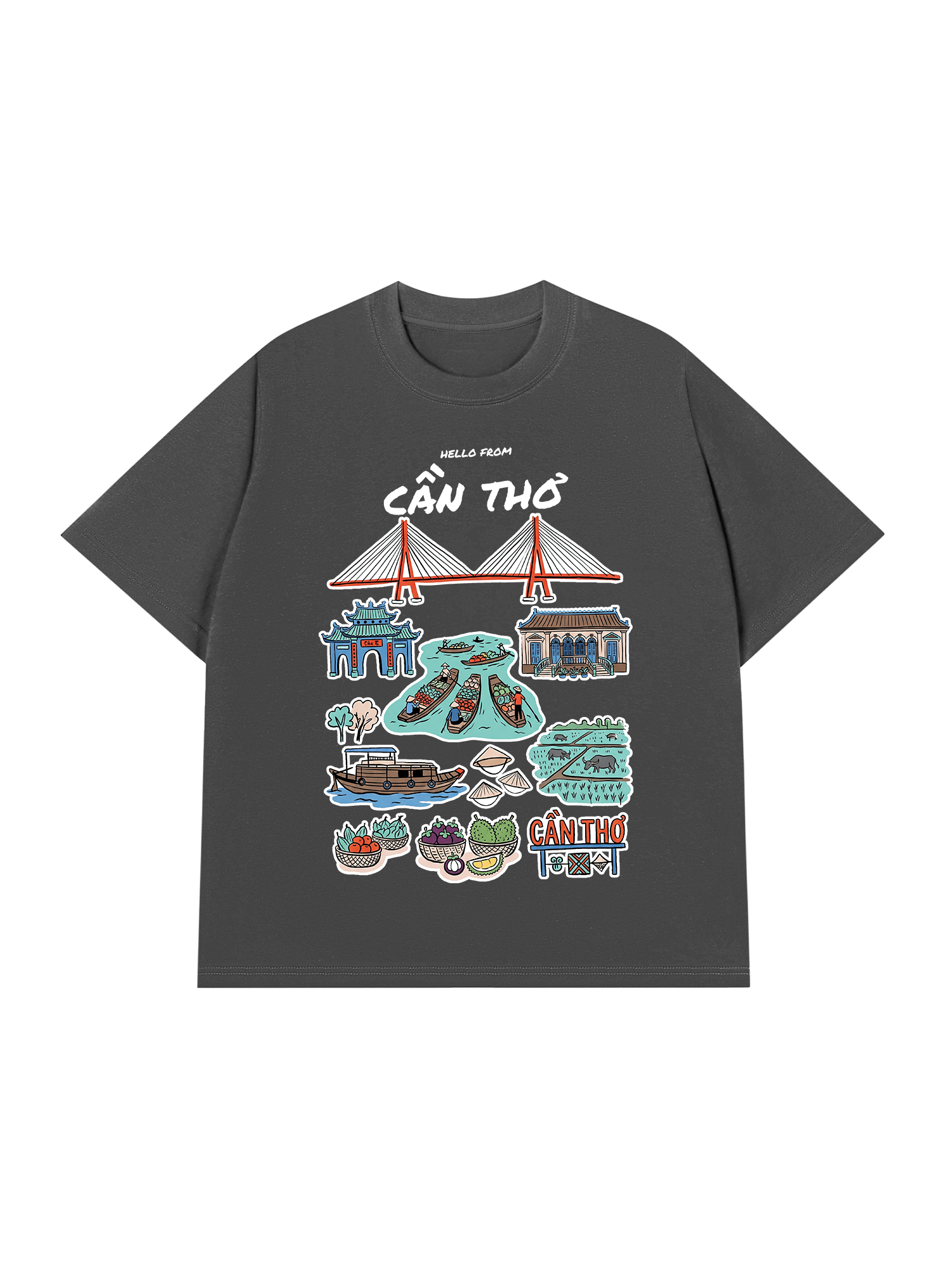 Áo Thun Relaxed Fit Hello From Cần Thơ