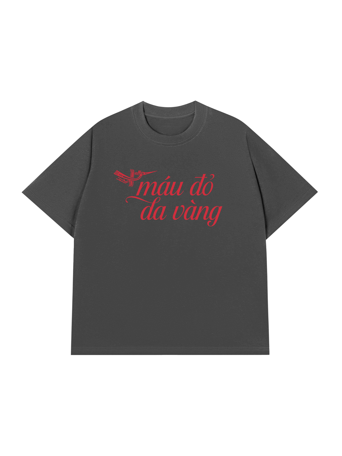 Áo Thun Relaxed Fit Máu Đỏ Da Vàng