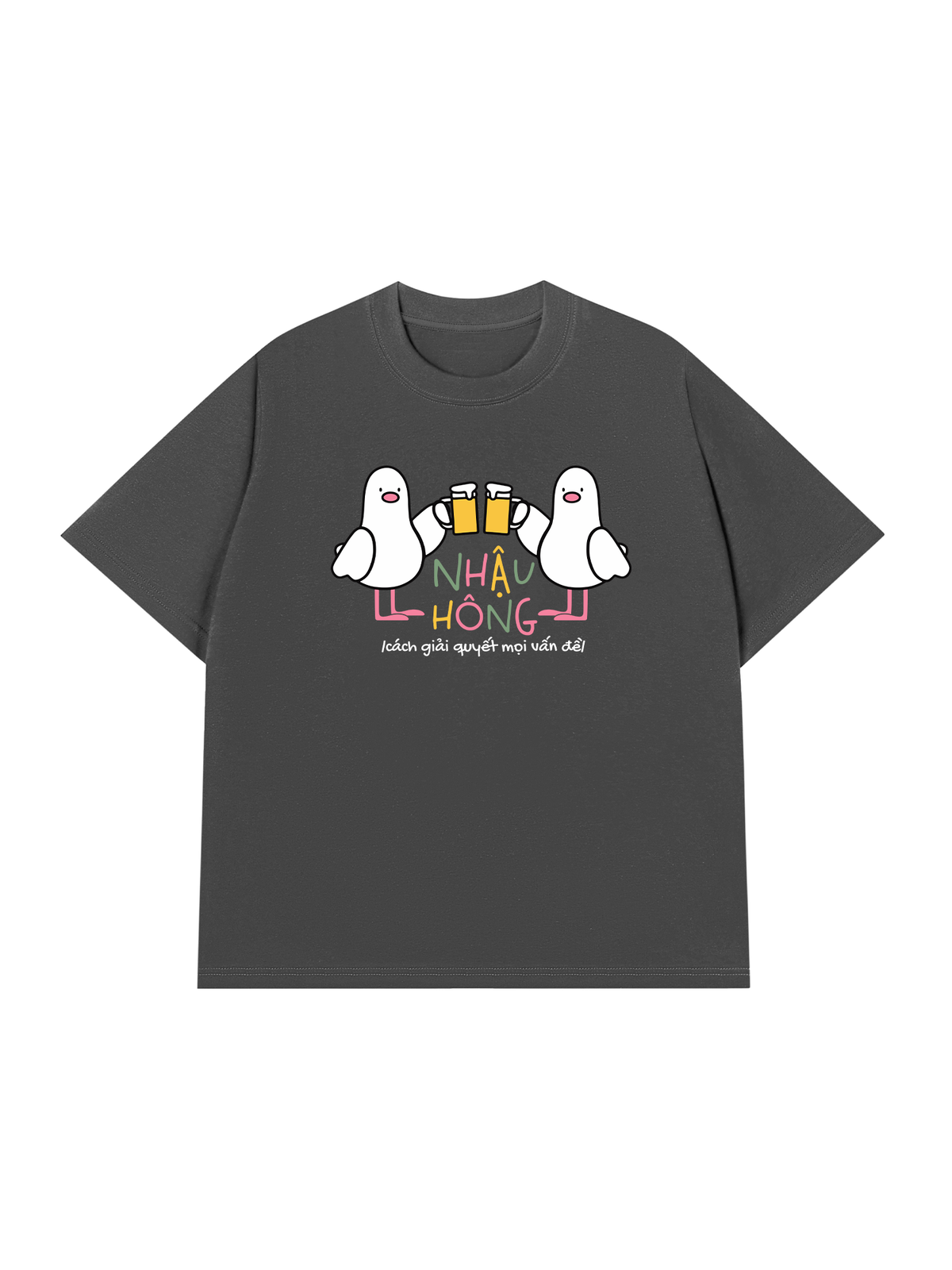 Áo Thun Relaxed Fit Nhậu Hông