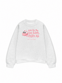 Áo Sweater Nỉ Hai Da Tôm Chiên Xù