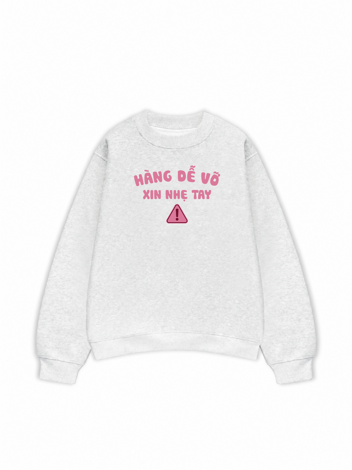 Áo Sweater Nỉ Hai Da Cẩn Thận Vỡ