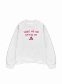 Áo Sweater Nỉ Hai Da Cẩn Thận Vỡ