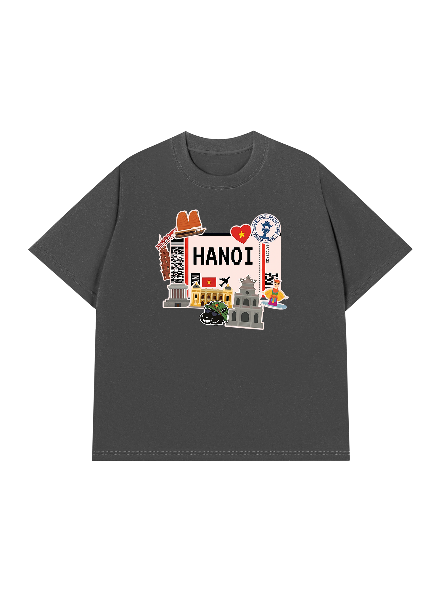 Áo Thun Relaxed Fit Du Lịch Hà Nội