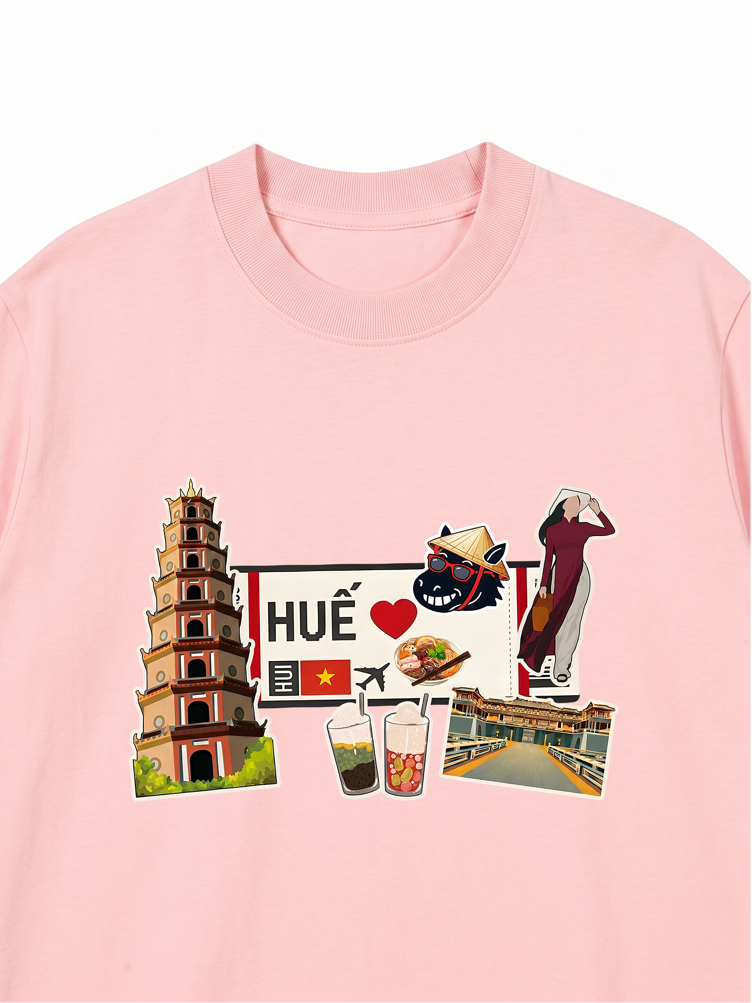 Áo Thun Relaxed Fit Du Lịch Huế