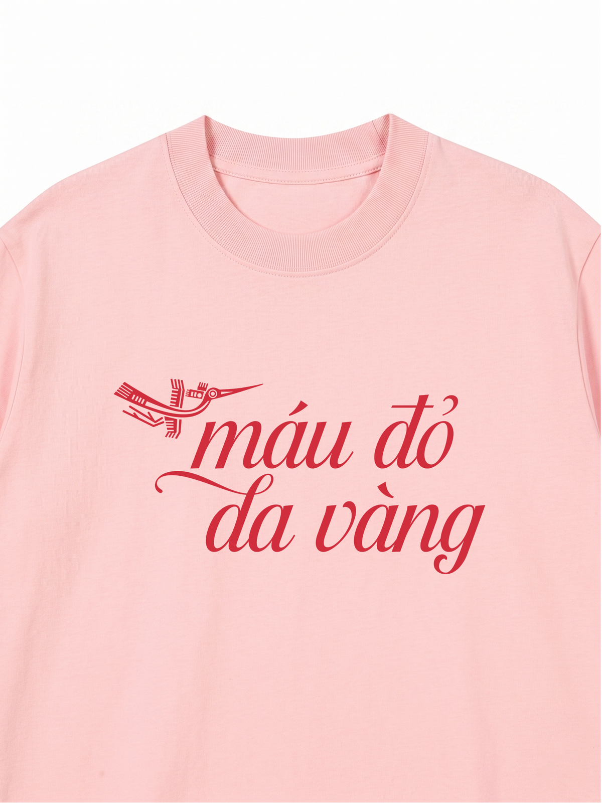 Áo Thun Relaxed Fit Máu Đỏ Da Vàng