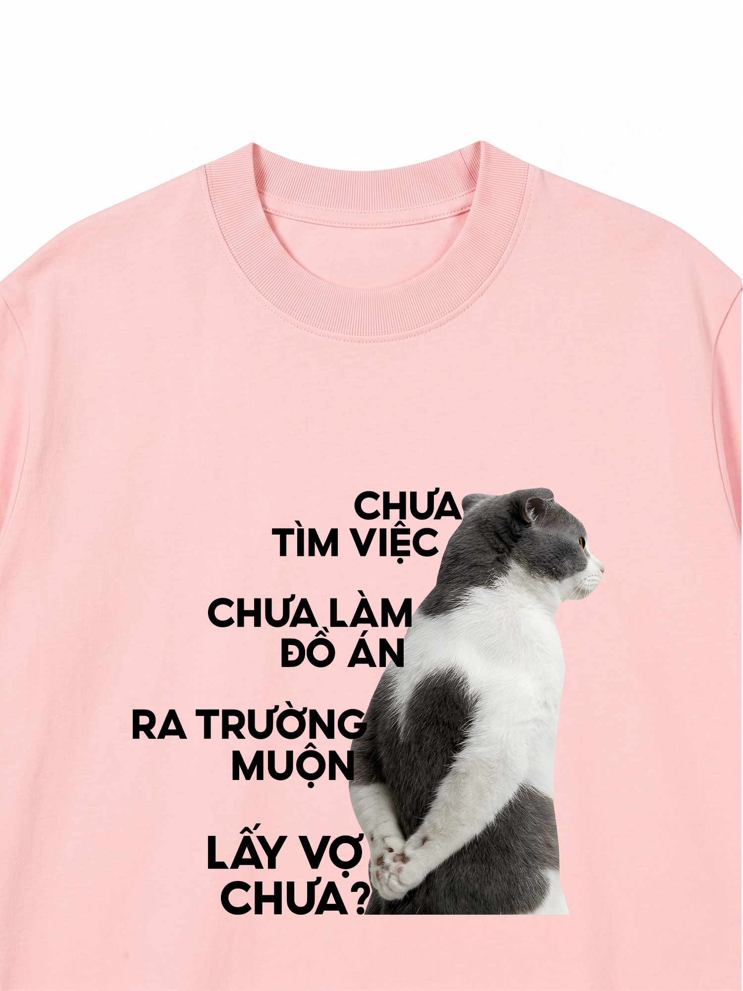 Áo Thun Relaxed Fit Cột Sống Sinh Viên