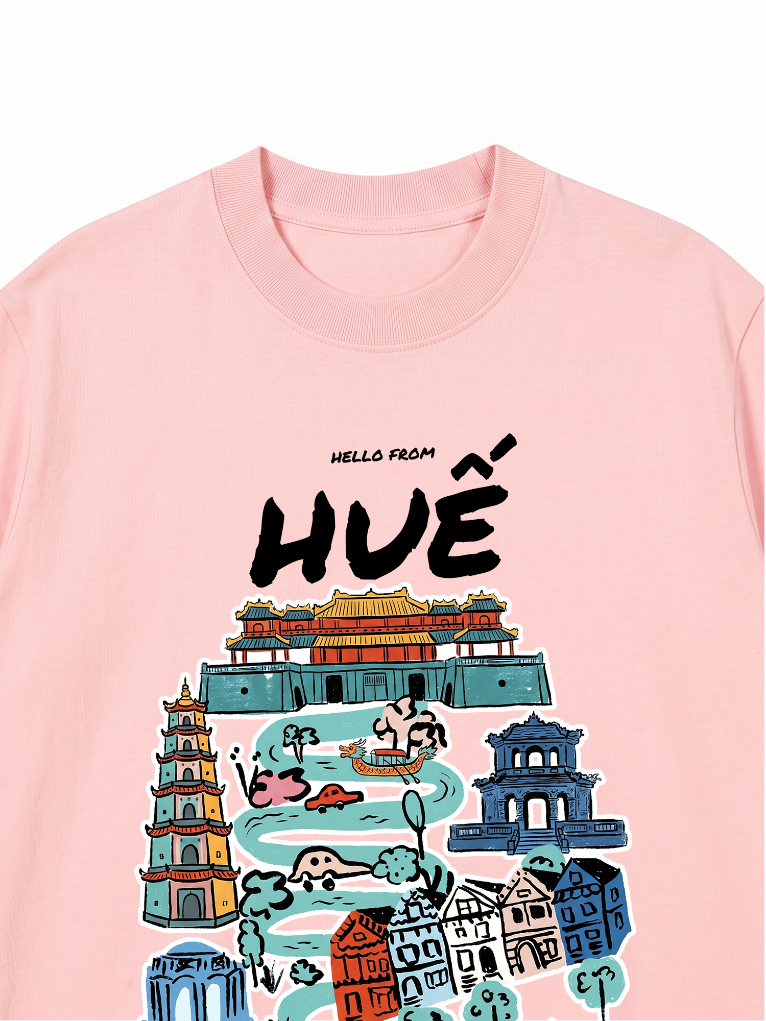 Áo Thun Relaxed Fit Hello From Huế
