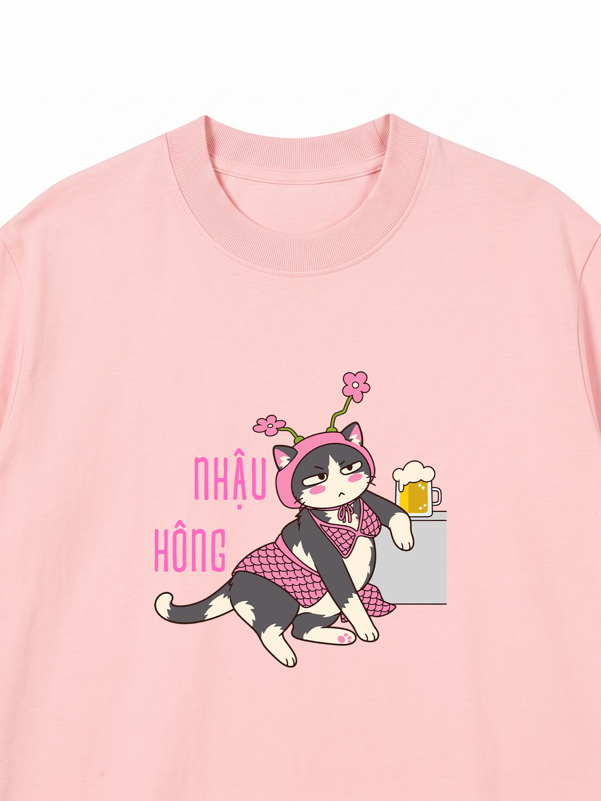 Áo Thun Relaxed Fit Nhậu Hông