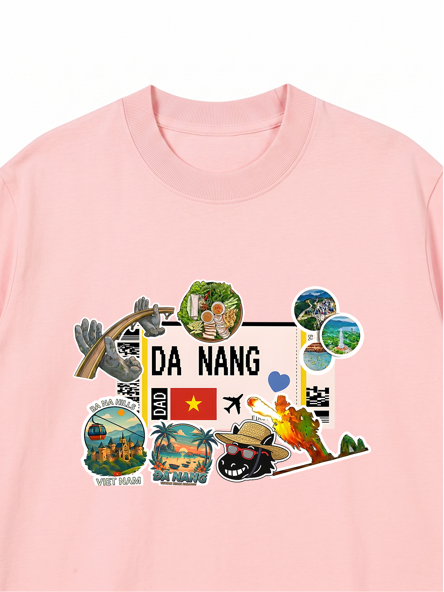 Áo Thun Relaxed Fit Du Lịch Đà Nẵng
