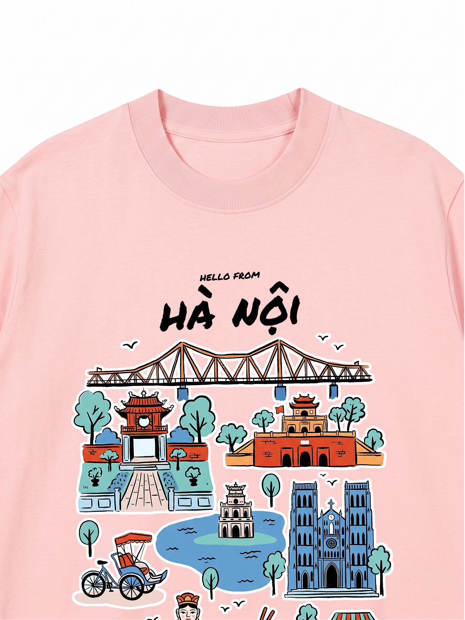 Áo Thun Relaxed Fit Hello From Hà Nội