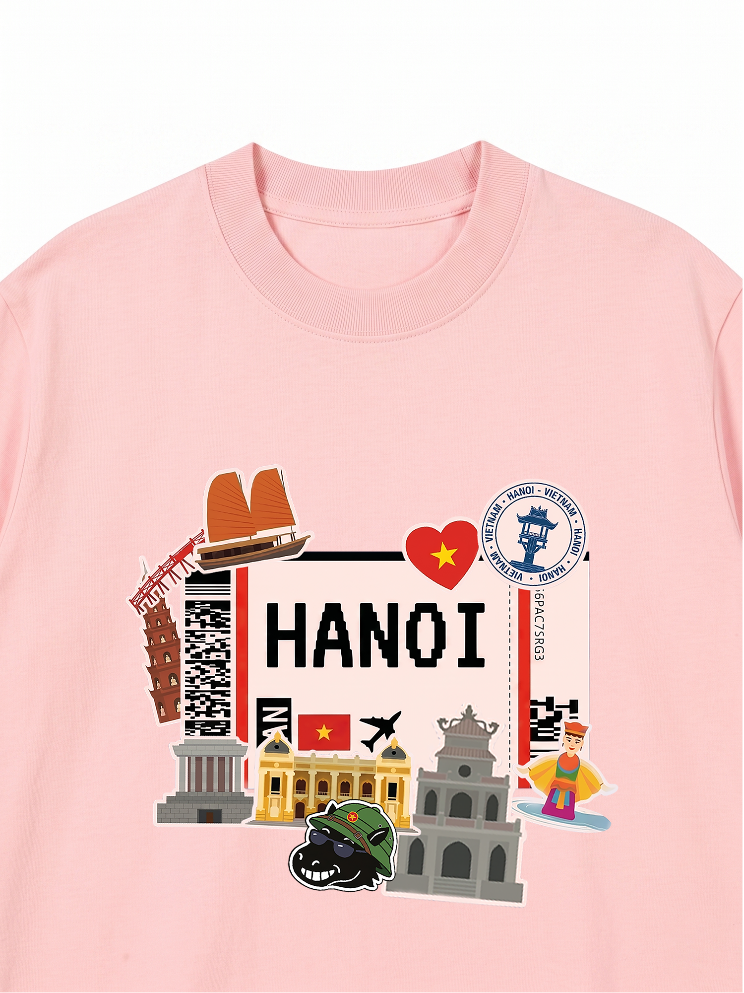 Áo Thun Relaxed Fit Du Lịch Hà Nội