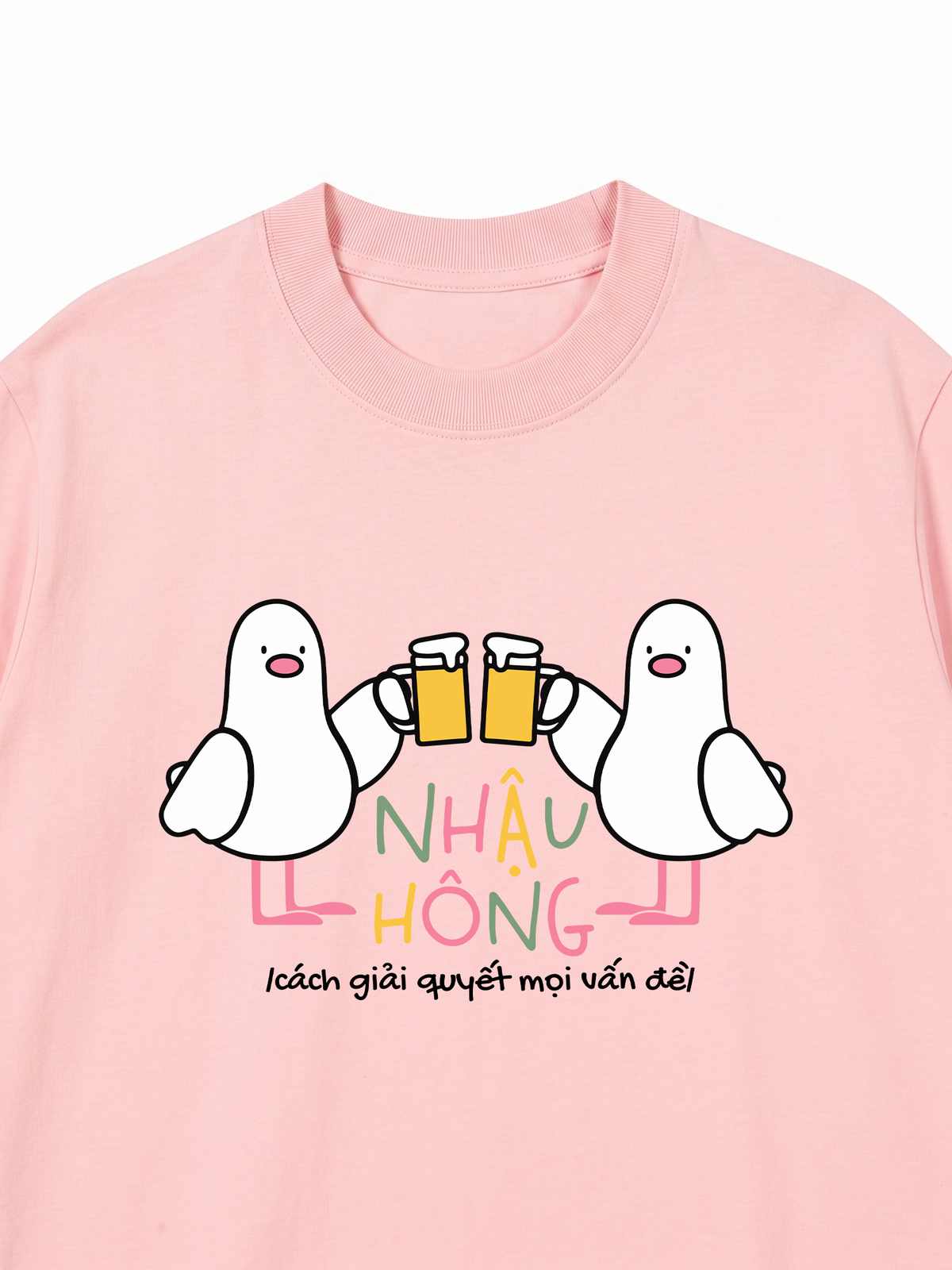 Áo Thun Relaxed Fit Nhậu Hông