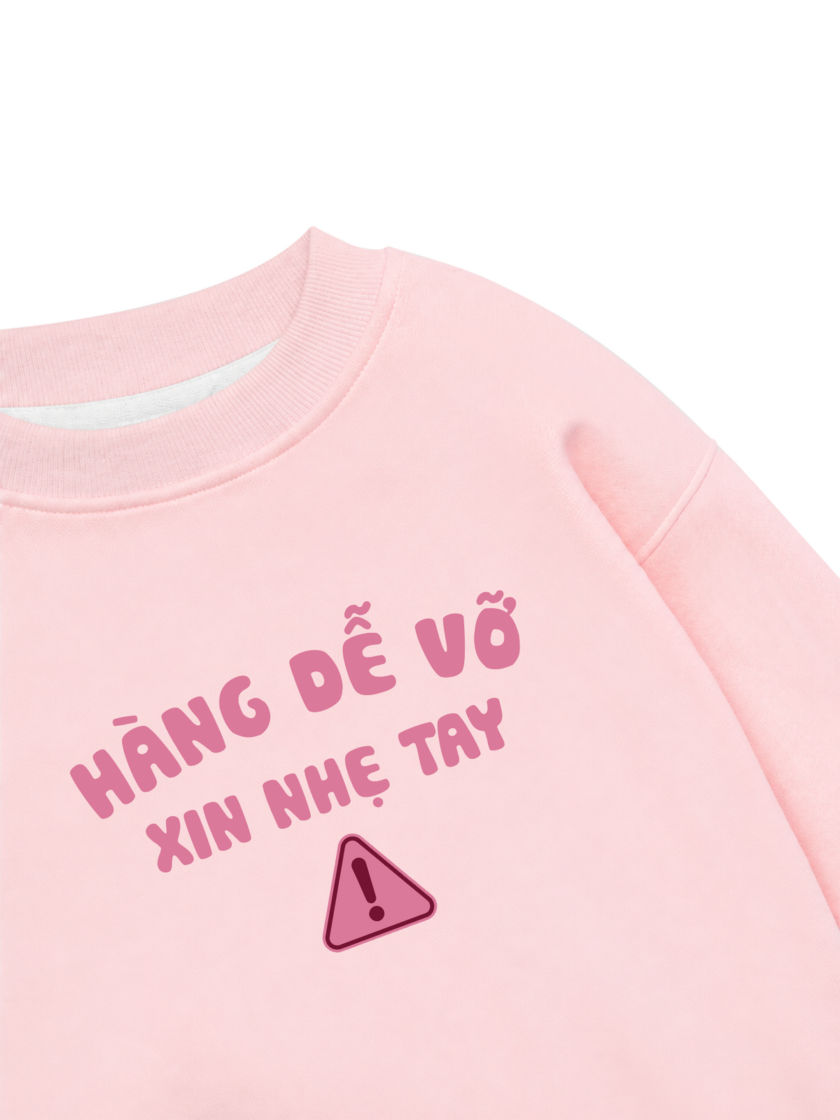 Áo Sweater Nỉ Hai Da Cẩn Thận Vỡ