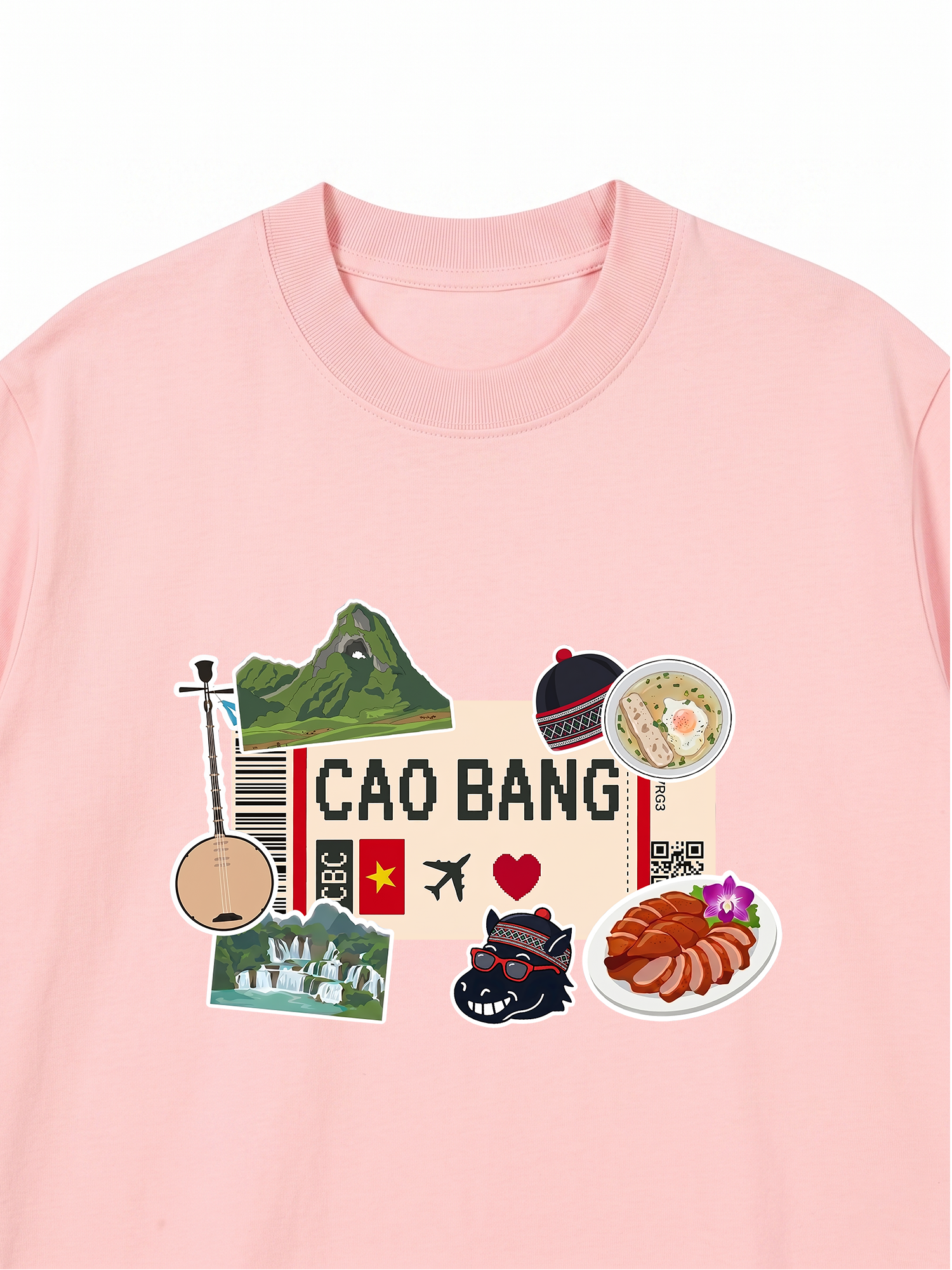 Áo Thun Relaxed Fit Du Lịch Cao Bằng