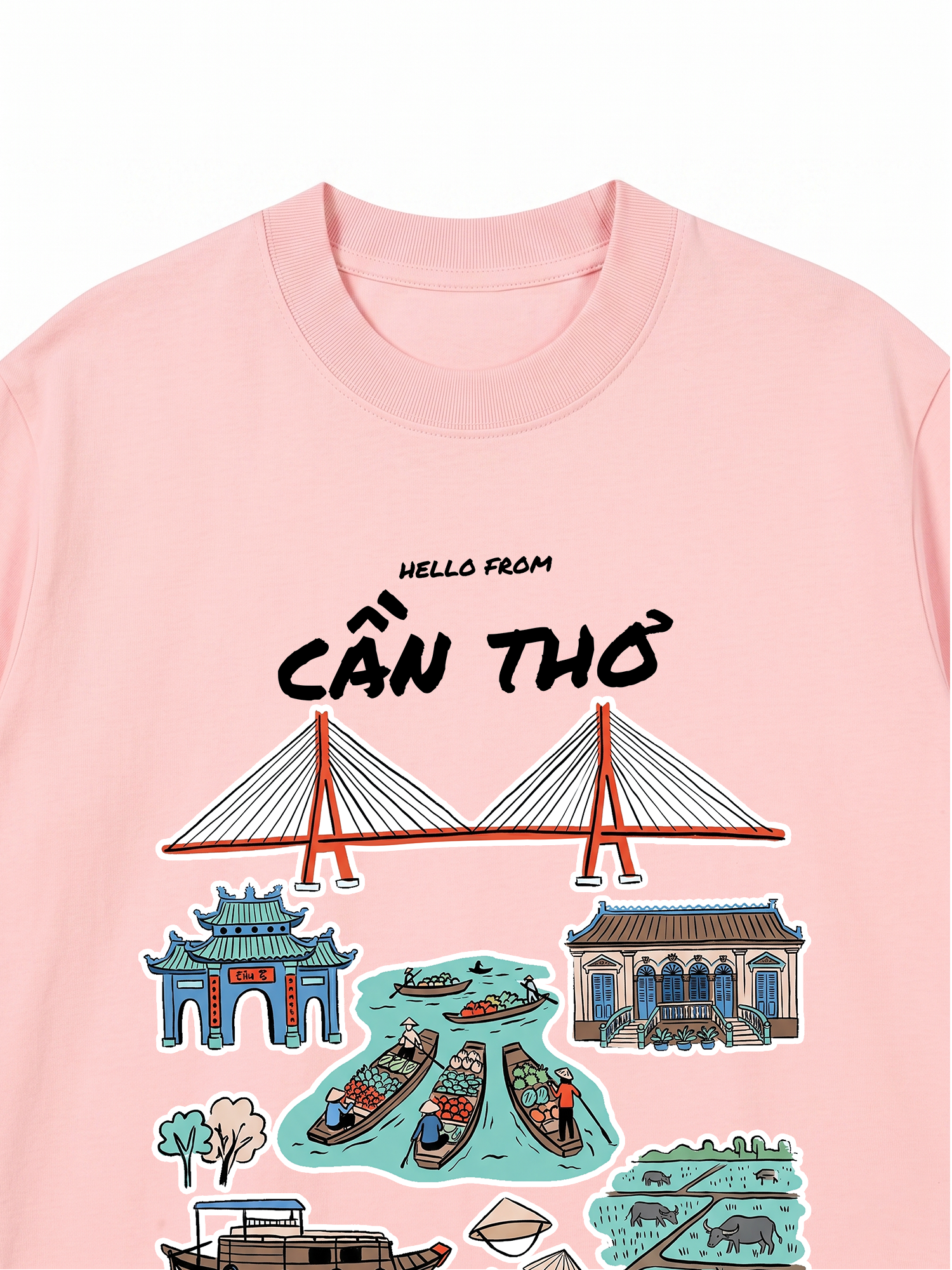 Áo Thun Relaxed Fit Hello From Cần Thơ