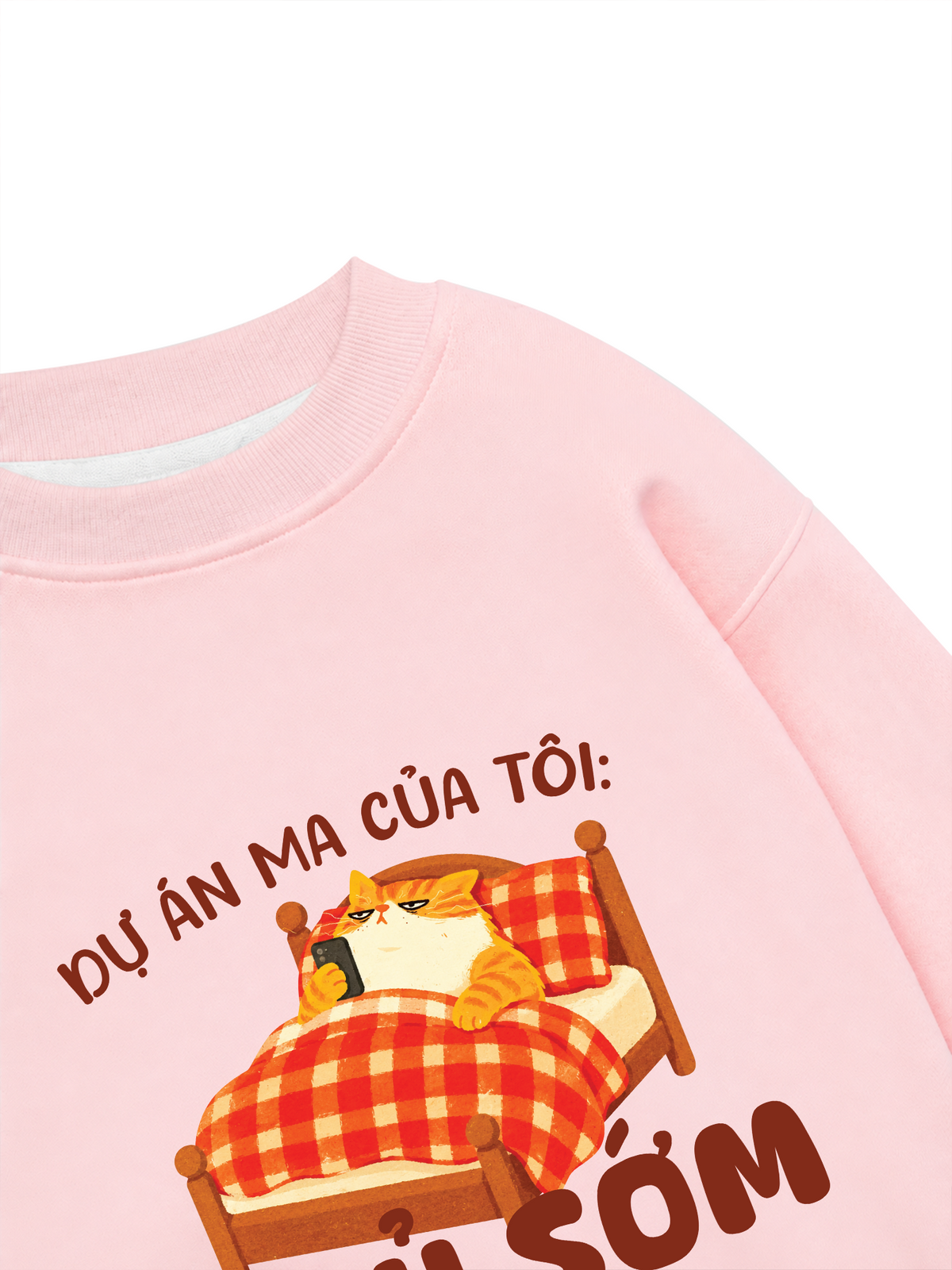 Áo Sweater Nỉ Hai Da Dự Án Ma Của Tôi Ngủ Sớm