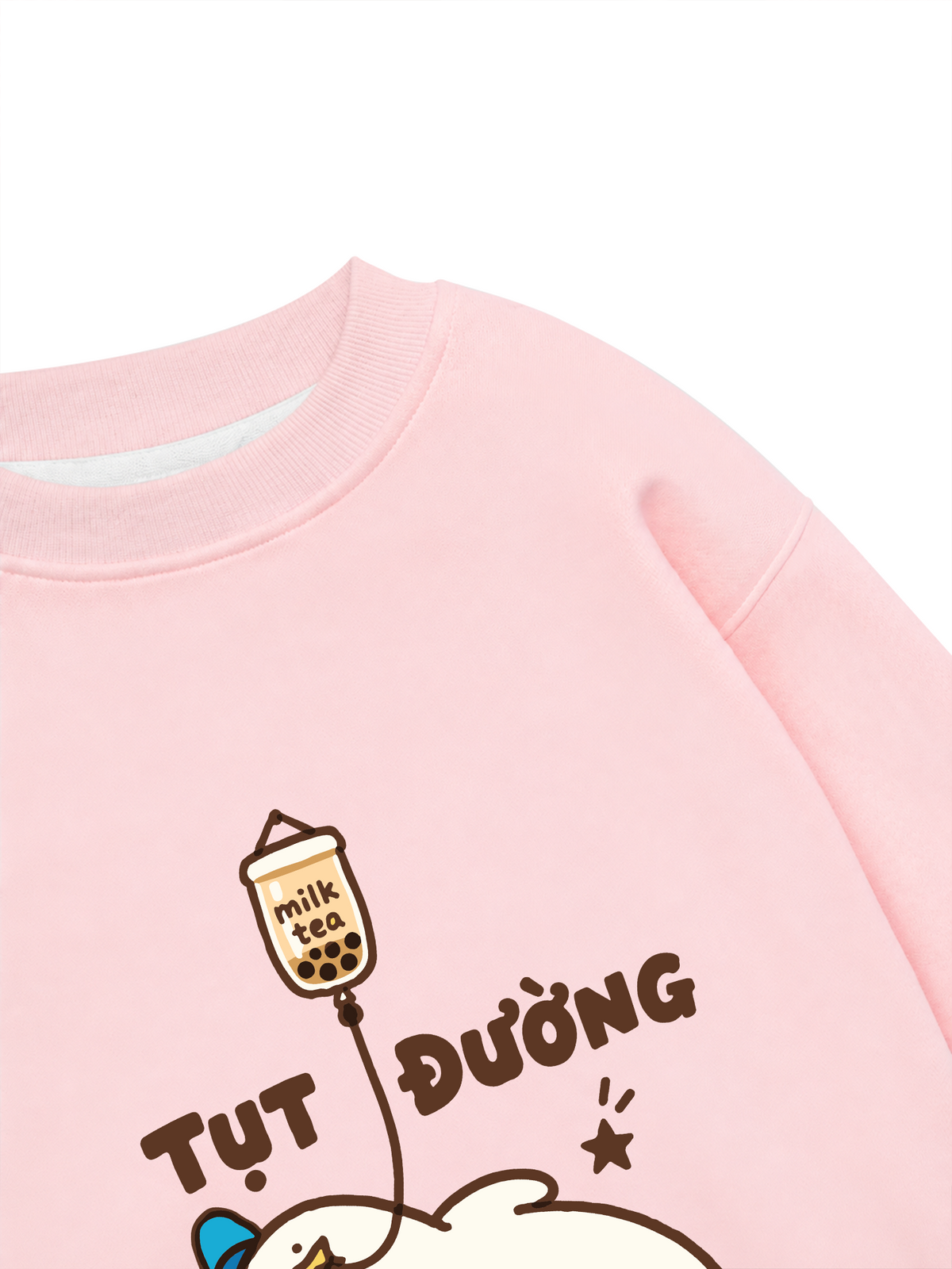 Áo Sweater Nỉ Hai Da Tụt Đường