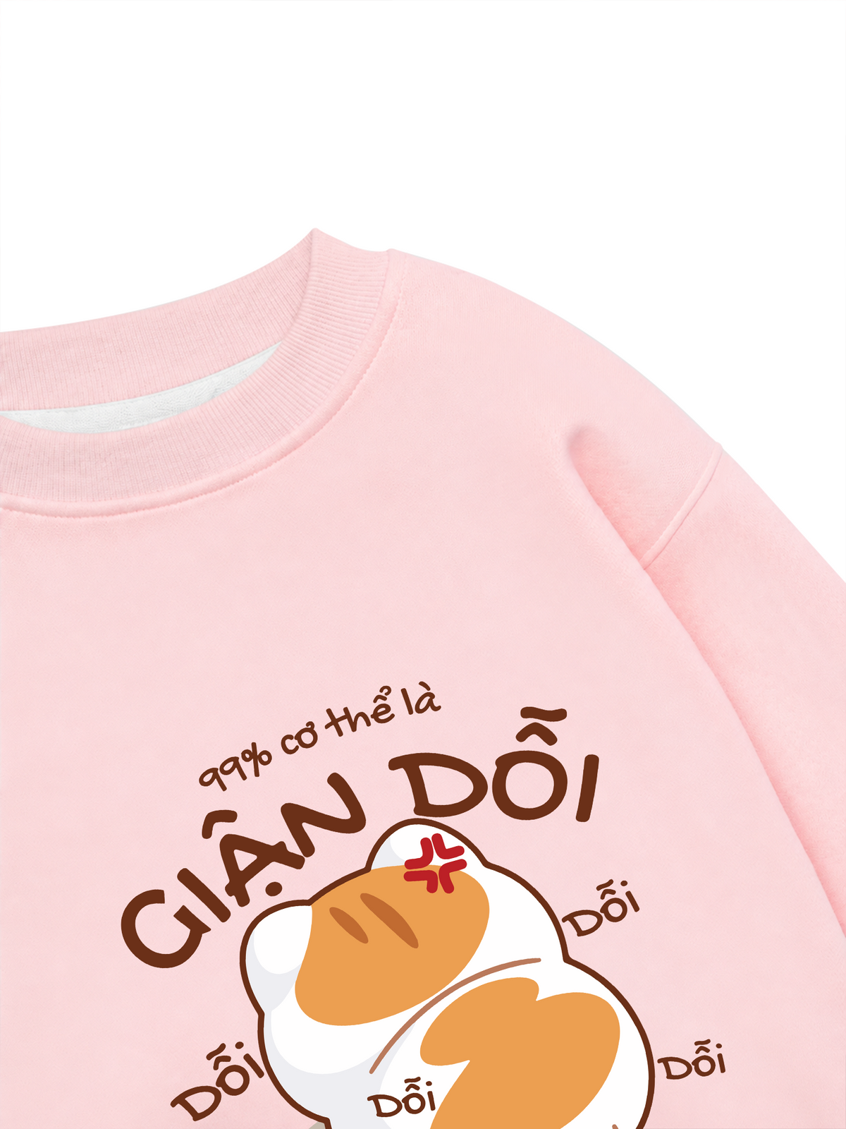 Áo Sweater Nỉ Hai Da 99% Cơ Thể Là Giận Dỗi