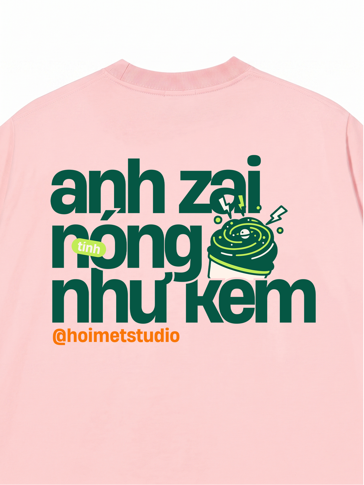 Áo Thun Relaxed Fit Anh Zai Tính Nóng Như Kem