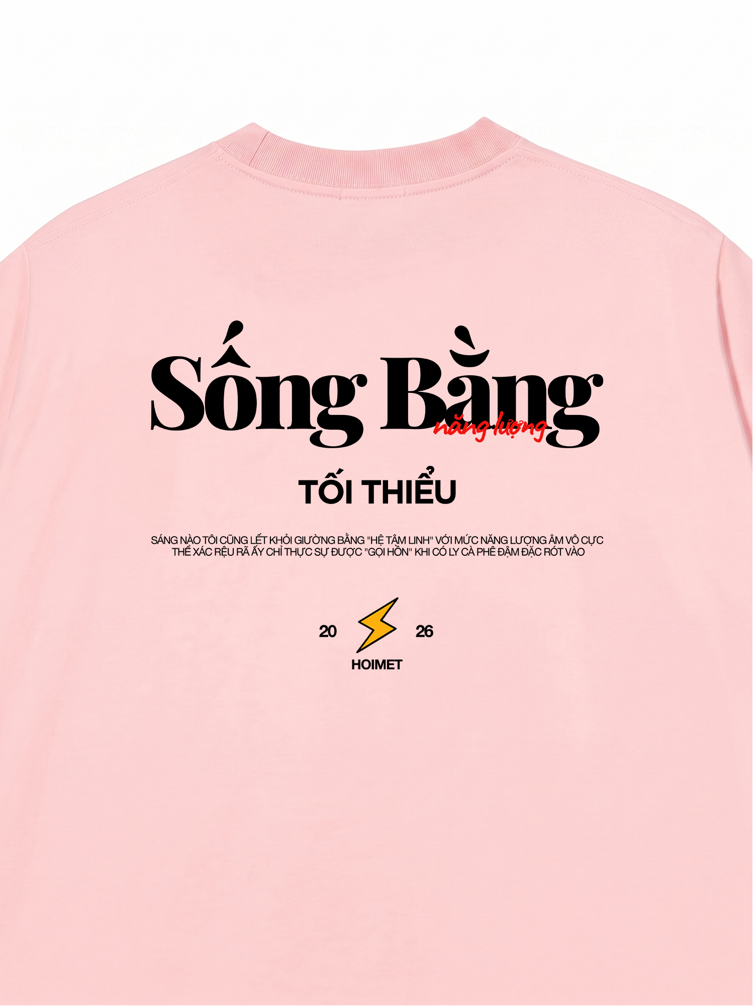 Áo Thun Relaxed Fit Sống Bằng Năng Lượng Tối Thiểu
