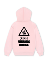 Áo Hoodie Nỉ Hai Da Xinh Nhường Đường