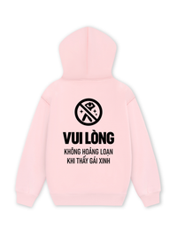 Áo Hoodie Nỉ Hai Da Vui Lòng Không Hoảng Loạn Khi Thấy Gái Xinh