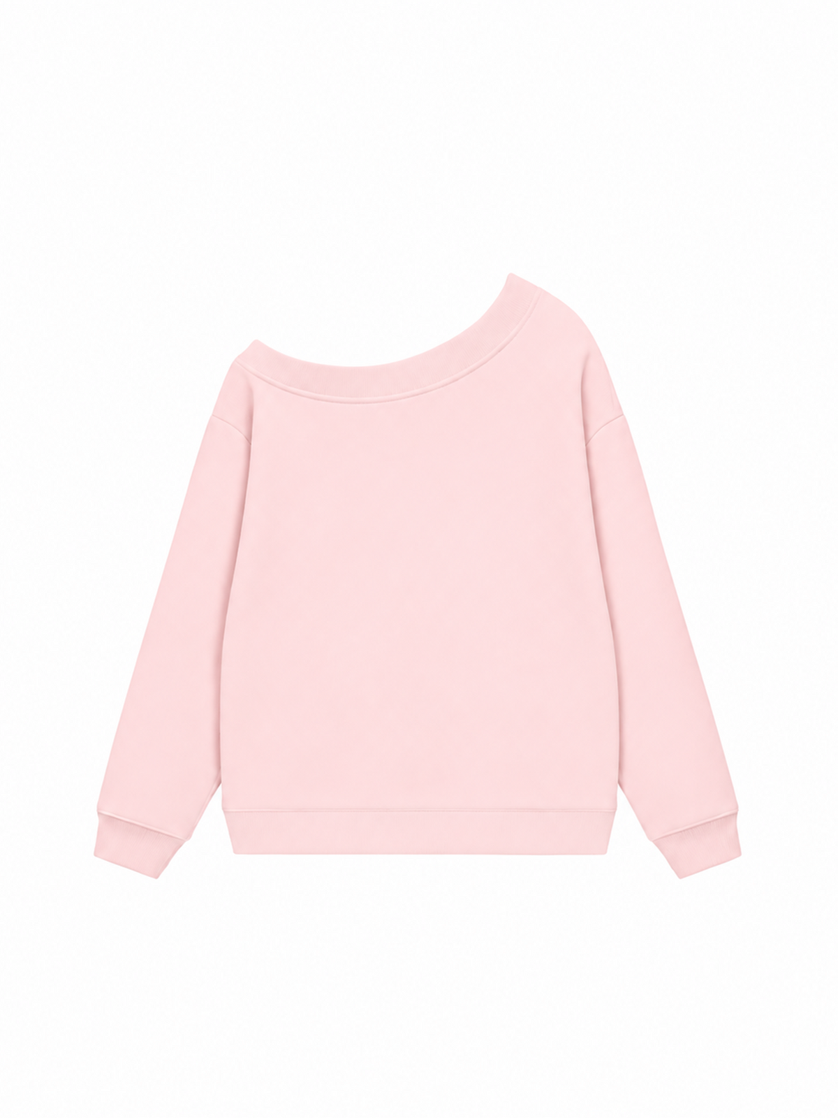 Áo Sweater Lệch Vai Nỉ Hai Da Hơi Mệt Basic
