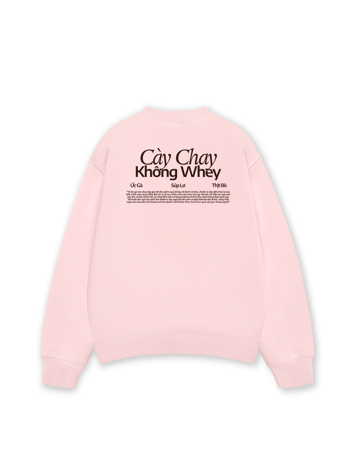 Áo Sweater Nỉ Hai Da Cày Chay Không Whey