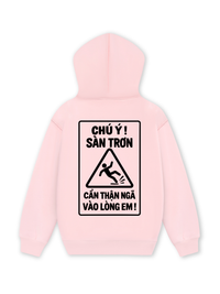Áo Hoodie Nỉ Hai Da Chú Ý Sàn Trơn