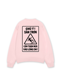Áo Sweater Nỉ Hai Da Chú Ý Sàn Trơn