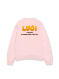 Áo Sweater Nỉ Hai Da Lười