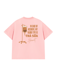 Áo Thun Relaxed Fit Blood Type Is Trà Sữa
