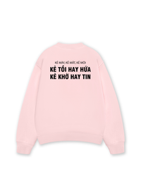 Áo Sweater Nỉ Hai Da Kẻ Mày Kẻ Mắt Kẻ Môi