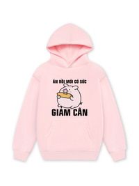 Áo Hoodie Nỉ Hai Da Ăn Rồi Mới Có Sức Giảm Cân