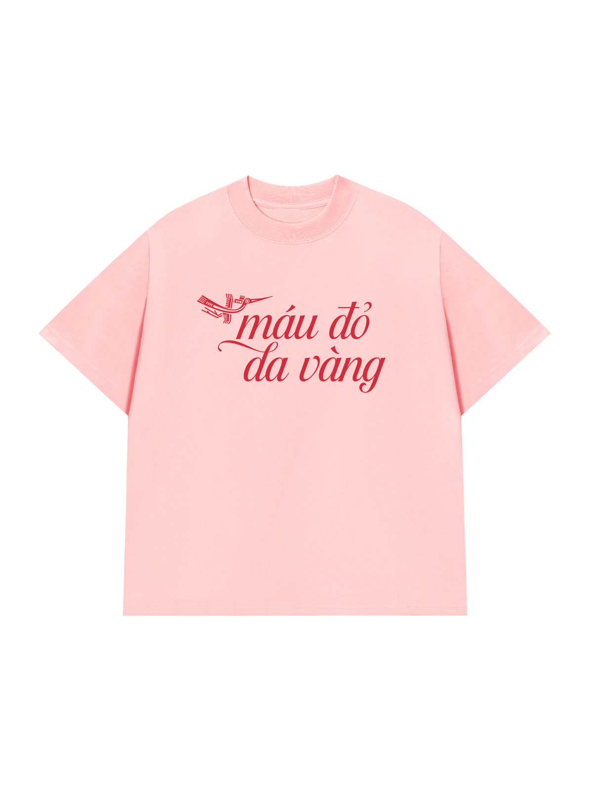 Áo Thun Relaxed Fit Máu Đỏ Da Vàng