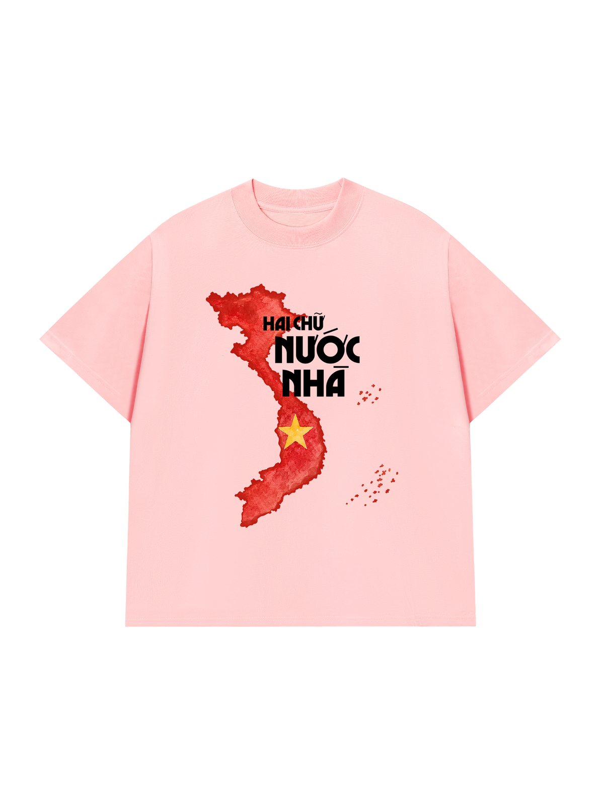 Áo Thun Relaxed Fit Hai Chữ Nước Nhà