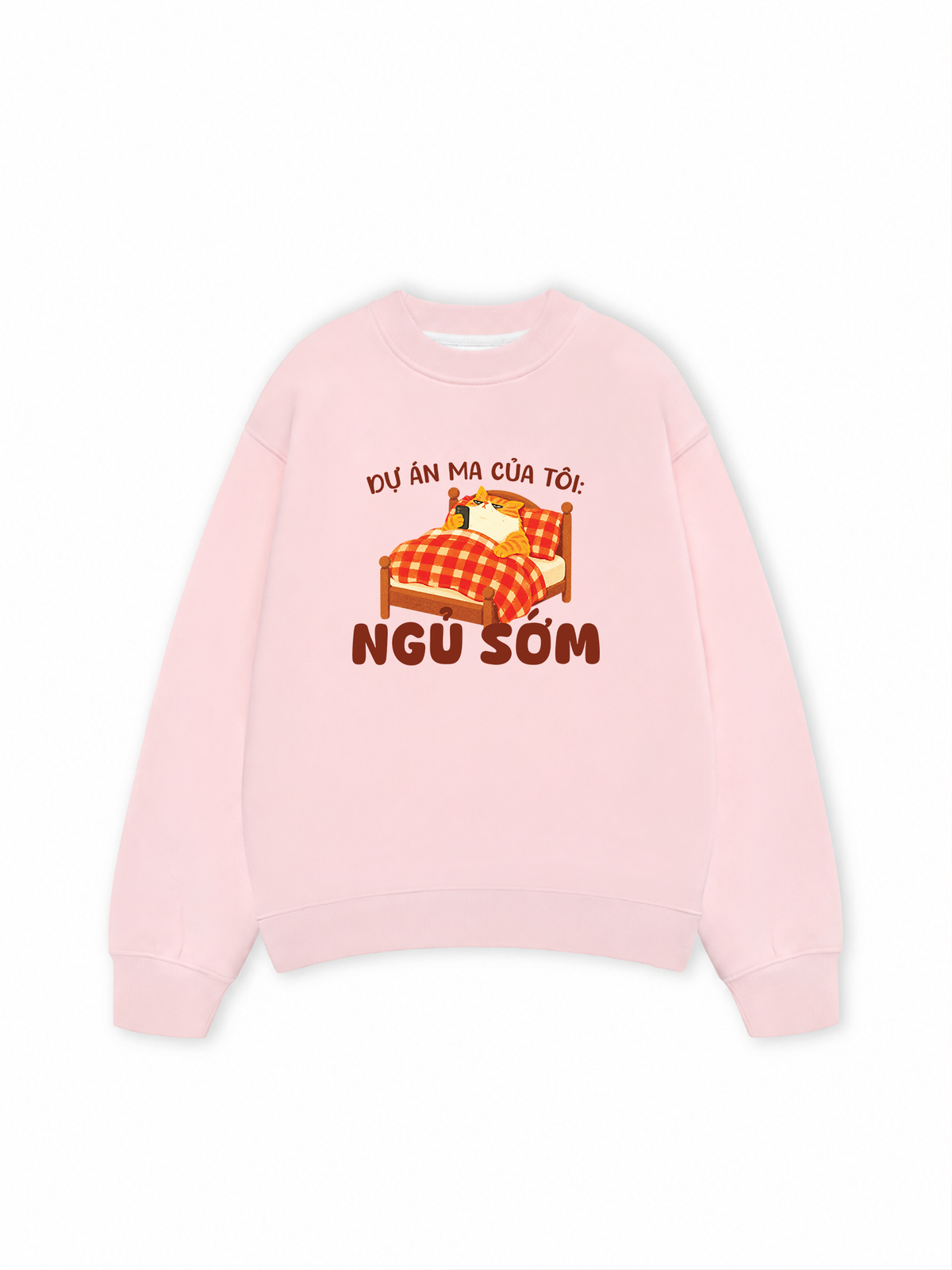 Áo Sweater Nỉ Hai Da Dự Án Ma Của Tôi Ngủ Sớm